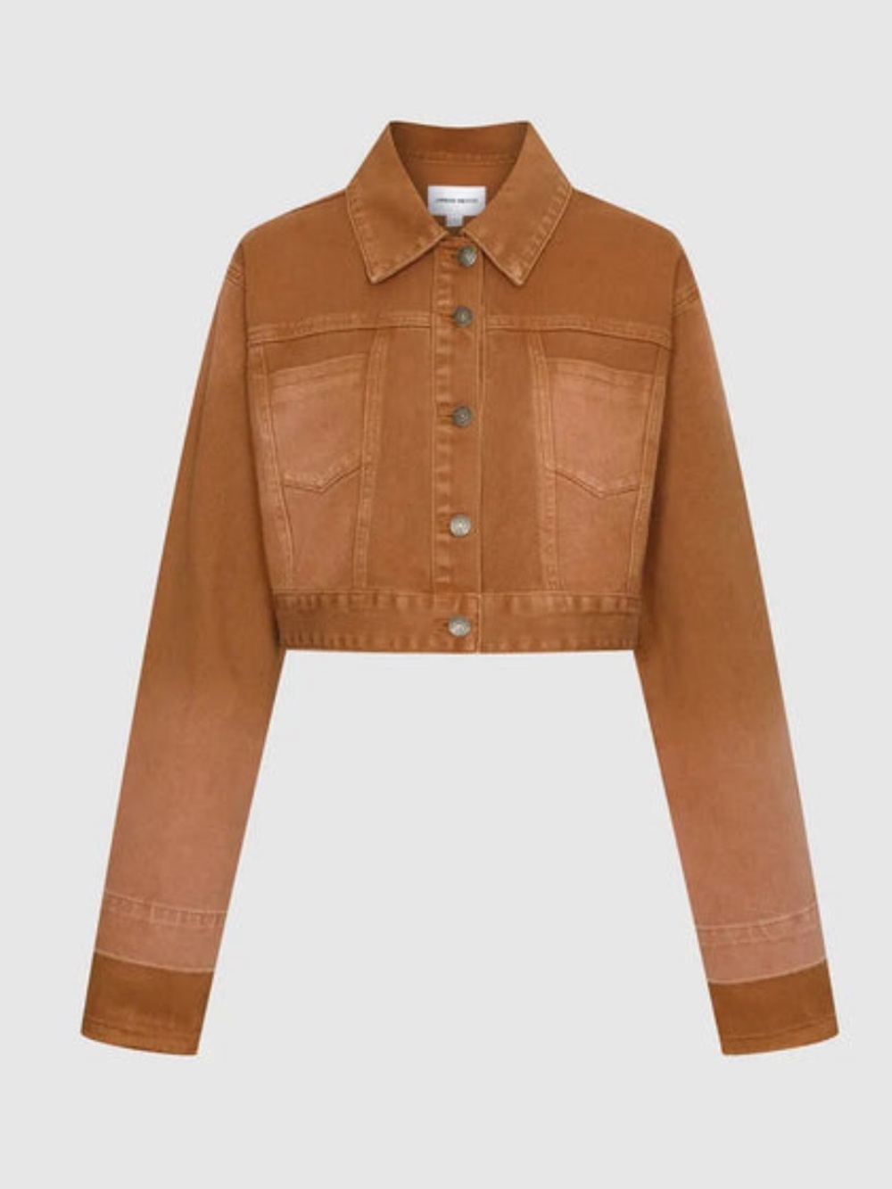 urban revivo orange crop denim jacket